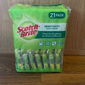 NWT - SCOTCH-BRITE Heavy Duty Scrub Sponges 21 Count